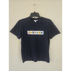 Lacoste Summer Logo T-Shirt, Navy Blue, Mens Size Small